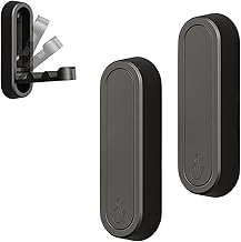 2 Piece Folding Wall Hook Wall Mounted Coat Rack with Magnet Strong Zinc Alloy Space Saving for Hanging Coats, Towels, Keys, Bags – Black, Ideal for Entryway, Kitchen