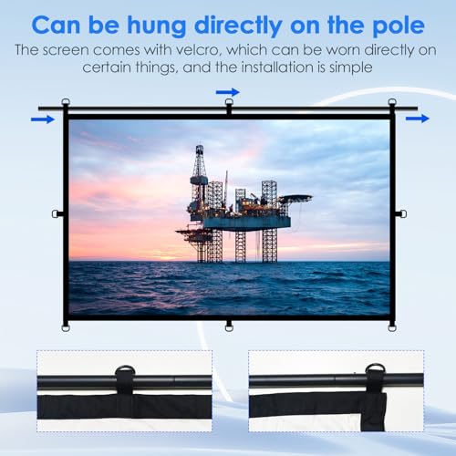 Pantalla de proyector 150 pulgadas plegable y lavable miniatura 5