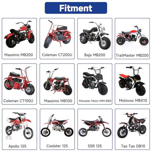 Image of Mini Bike Throttle Assembly for Coleman CT200U BT200X CT200U-EX | Throttle Cable Kit Compatible with Predator 212 196cc 79cc 97cc 99cc Mini Bike 4 Stroke Dirt Bike, 50'' Adjustable Cable, Red
