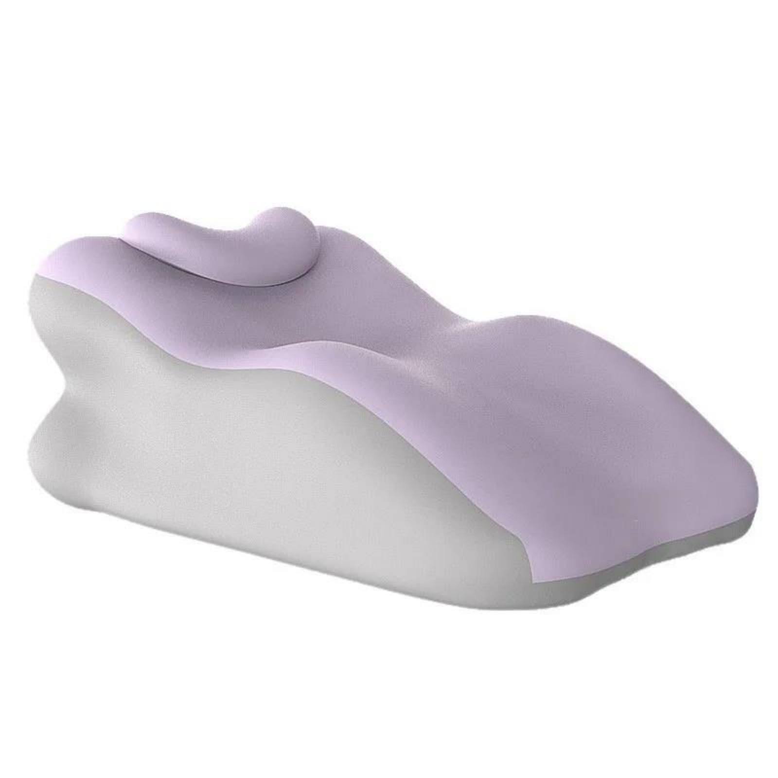 BFJNFPBEU Adjustable Detachable Headrest Prone Sleeping Pillow,Ergonomic Memory Foam Stomach Sleeper Pillow,Back Support Wedge Pillow,Purple