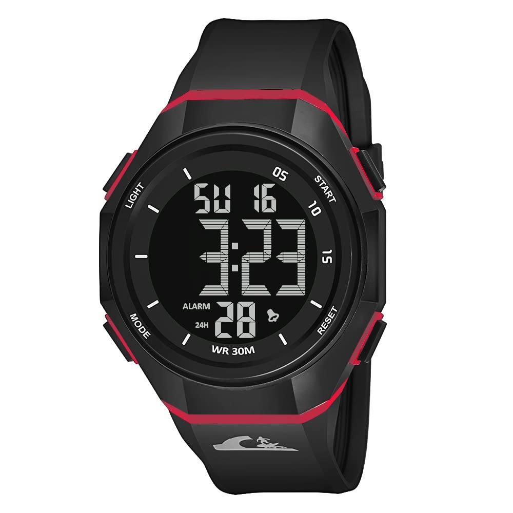 Shocknshop Plastic Digital Sports Multi-Functional Black Dial Unisex Watch For Boys & Girls -Wch24 (Black, Red), Black Band (B0B6VTP3TZ) Amazon Price History, Amazon Price Tracker