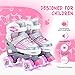 Kuxuan Skates Saya Roller Skates Adjustable for Kids,with All Wheels Light up,Fun Illuminating for Girls and Ladies - Pink M