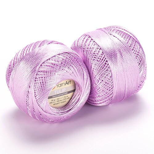Image of YanrArt Tulip%100 Microfiber Silky Yarn - Suitable for Summer Clothes and Home Accessories Curtains, Runners, Tablecloths - S. Fine(1) Weight Yarn - 1.70 Oz, 273 Yds (417)