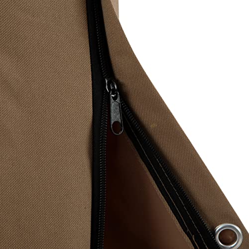 Patio Umbrella Cover - Heavy-Duty Waterproof Protection for Market Umbrellas Up to 11.5 Ft Round or 7.5 Ft Square by Pure Garden (Tan) by Pure Garden - Image 6
