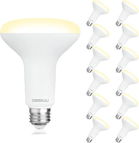Miniatura 10 de Paquete de 12 bombillas LED empotradas BR30, bombillas de inundación regulables para interiores, CRI80 7 W, equivalente a 65 W, 2700 K, blanco