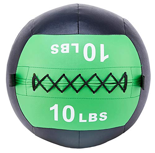 Signature Fitness Balón medicinal ponderado para ejercicio de entrenamiento, pelota de pared y pelota de golpe, bola de pared, 10 libras