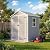 Patiowell 6 x 4 FT Plastic Outdoor Storage Shed with Floor, Resin Outside Sheds with Window, Garden Tool Shed with Lockable Door for Patio Storage, Backyard, Light Gray