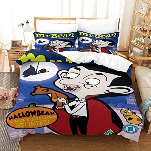 Kuromi and My Melody Juego De Ropa De Cama para Niños, Niños Y Niñas, Funda De Edredón, Póster De Película, Decoración De Estilo, Colcha, Funda, 3 Uds., Ropa De Cama Single(135x200cm)