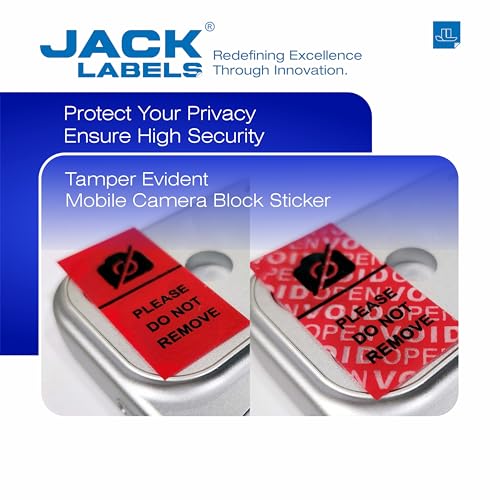 Image of Tamper-Evident Camera Block Void Stickers - Privacy Protection Seals | Anti-Tamper Security Labels for Mobile & Laptop | Void If Removed | Non-Removable Destructible Stickers 20x40mm (100) (100)