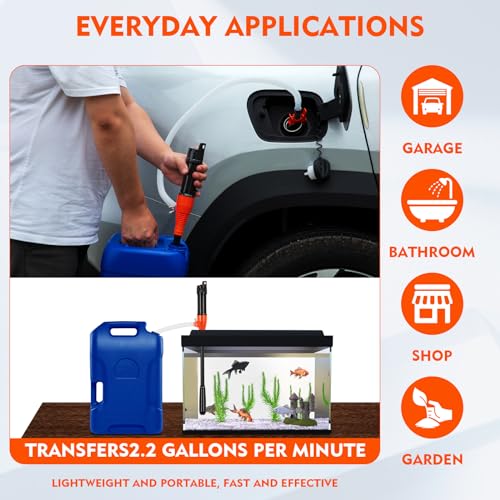 Bestcosy 66458 Portable Transfer Pump Battery Operated Electric Siphon Pump For Gas, Fuel, Diesel, Water Transfer 2.6 Gpm Flow Oil Extractor -Easy To Use Hand Fuel Pump thumb #5
