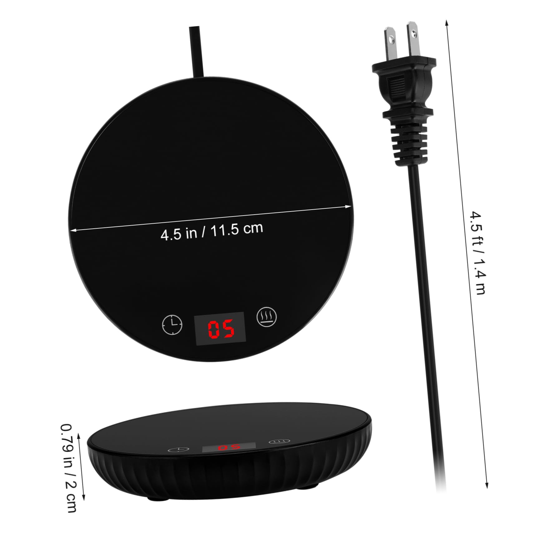 Cabilock Electric Milk Mug Warmer Reusable Beverage Heating Coaster for Desk Portable Coffee Cup Warmer with Quick for Home Office Use