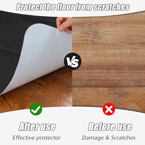 Image of Office Chair Mat for Hardwood & Tile Floors, Floor Protector Rug for Rolling Chairs, Anti-Slip Computer Gaming Mat, Easy to Clean Desk Chair Carpet for Home Office | Size 120 x 90 CM Pack of 1
