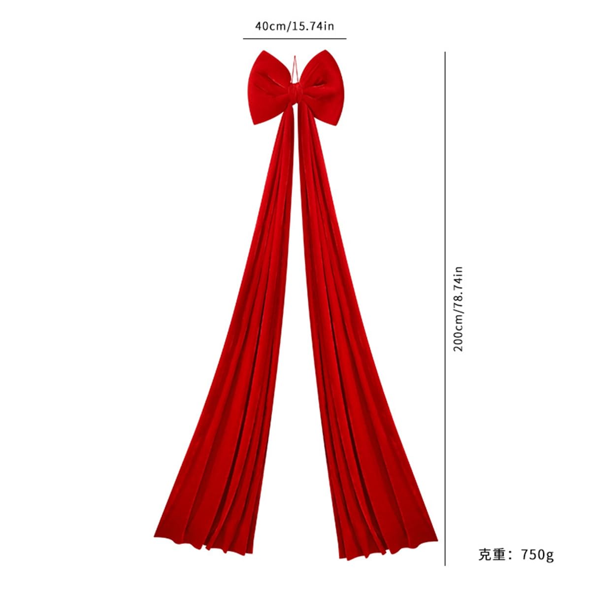 Fiocco decorativo in velluto gigante, grande puntale per albero di Natale, fiocco decorativo, fiocco di Natale, fiocco in velluto, decorazione per albero di Natale, feste, decorazione