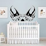 Dessin animé Sphinx tête de chat Pinnacle voiture cahier sticker mural canapé animal de compagnie chat chien tête mur autocollant vinyle Mural A4 25x15 cm