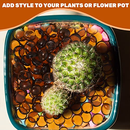 Housoutil Stained Glass 1kg Rocks Beads, Reflective Decorative Blended Drops - Image 3