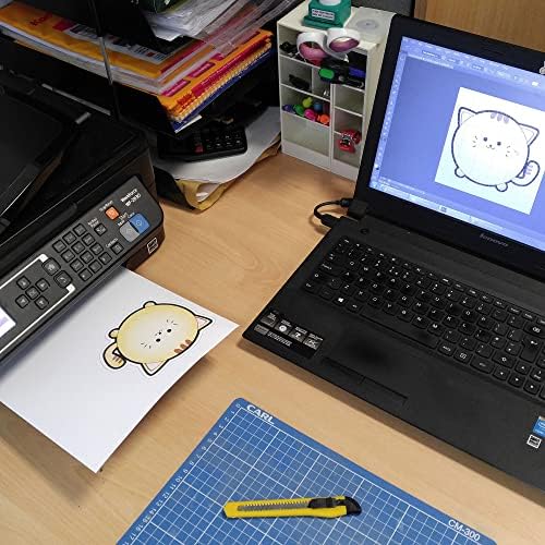 Evergreen Goods 20 Sheets Waterproof A4 Matte White Sticker Vinyl Photo Paper | Inkjet Printable | Premium Self Adhesive Commercial Grade | Tear Proof Quality