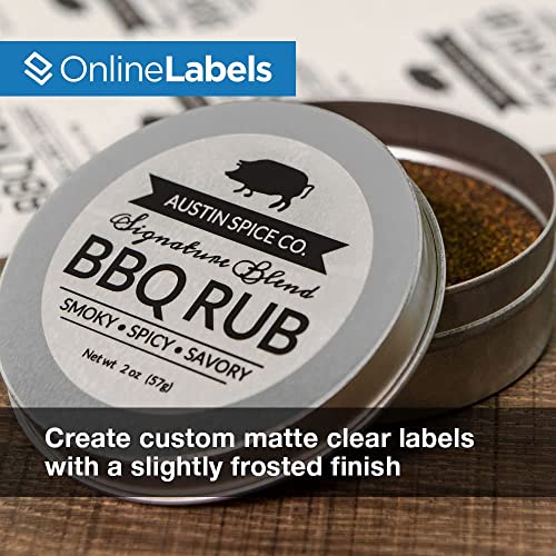 Clear Matte Frosted Sticker Paper, 8.5 X 11 Full Sheet Label, 100 Sheets, Inkjet Printer, Online Labels #TOP5