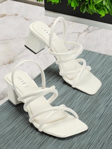 Image of ELLE Women's Strappy Block Heel Slingback Fashion Sandals