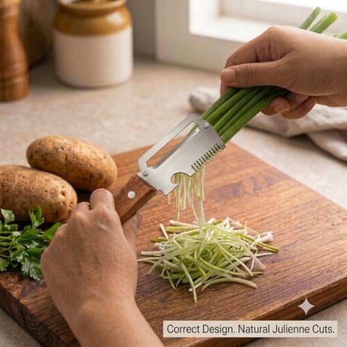 Image of Vegetable Peeler Combo Pack of 2 Stainless Steel with Wooden Handle