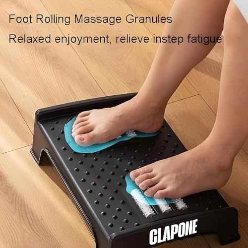 Image of Foot Rest for Office Chair with Acupressure Points and Roller Ergonomic Footrest for Office Desk with Foot Rest Under Table Foot Stool for Home Office Table And Sofa Massage Rollers Foldable Footrest Home