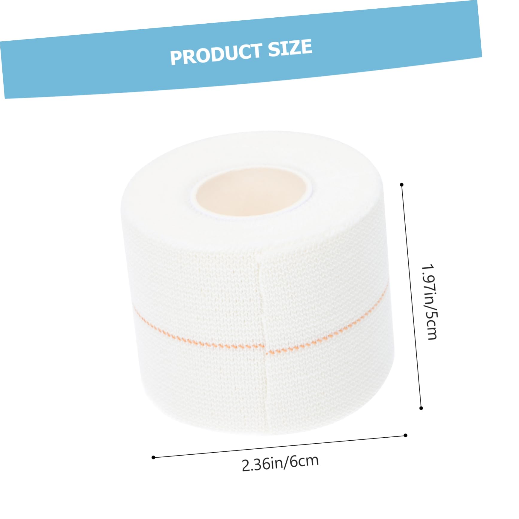 Mipcase 1 Roll Cotton Sports Tape First Aid Athletic Tape White Elastic Bandage Plaster Gauze Pressure Fixing Tape Suitable for Training