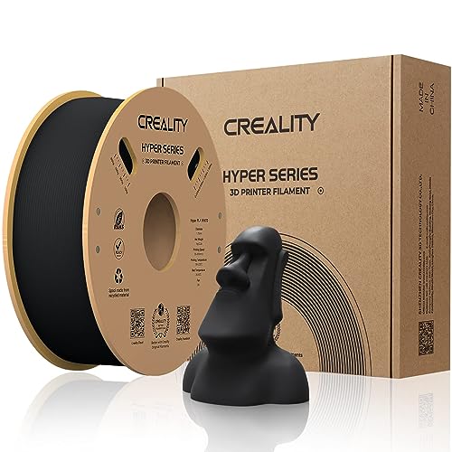 Image of Creality Hyper PLA Filament 1.75mm, 3D Printer PLA Filament 600mm /s High-Printing Speed 1kg(2.2lbs) Design for Creality K1, K1C, K1 Max, Ender 3 V3 SE /KE /Plus 3D Printers (Black)