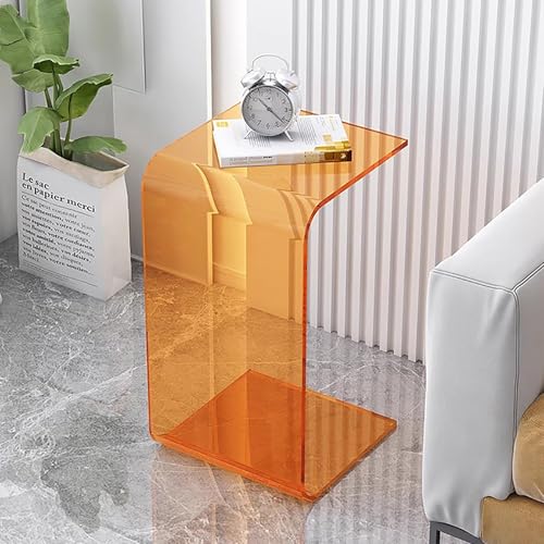 Mesa de centro transparente para refrigerios y desayunos cómodos en el sofá 2
