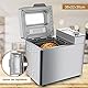 MEYKEY Brotbackautomat mit bis zu 900 g Kapazität, intelligente und automatische Programme, 3 Brotgrößen, 550 W, 36 x 22 x 30 cm, Silber
