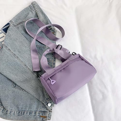 Mini Gym Bag, Portable, Crossbody Travel Tote Bags with Detachable Shoulder Strap Pockets Gym Bag for Women Men Girls Sports (Purple)3
