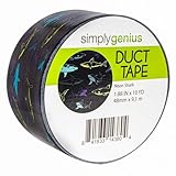 Simply Genius Waterproof Tape - 1.88 in x 10 yd, Neon Shark, 1 Pack - Decorative & Colorful Duct Tape for Crafts & Repair with Strong Adhesive