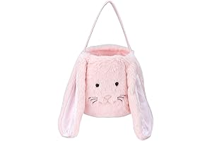 Plush Easter Bunny Basket for Boys Girls