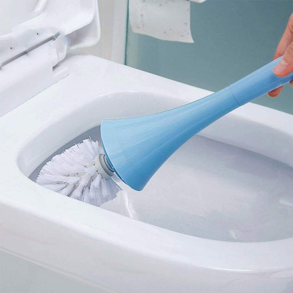 Set Porta scopino in plastica con Base e Staffa, Chiuso per la Pulizia del Bagno Sanitario, scopino Essenziale con Supporto per igiene e comodità