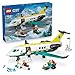 Produktbild LEGO City Notfallrettungsflugzeug  Set mit Flieger, Schneemobil und 4 Mini-Figuren: Rettungssanitäter, Pilot, Arzt und Skifahrer  tolles Geschenk für Kinder ab 6 Jahren  60465