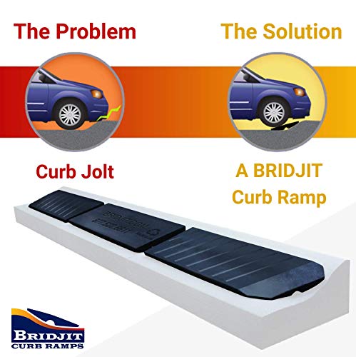 3-Piece Expandable Rubber Curb Ramps for Driveway