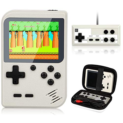 Video Game Console, Handheld Video Games with 400 FC Games 3.0 Inch Screen 800Mah Rechargeable Battery Portable Game Boy Support TV & 2 Players with Protector Case for Kids Adult