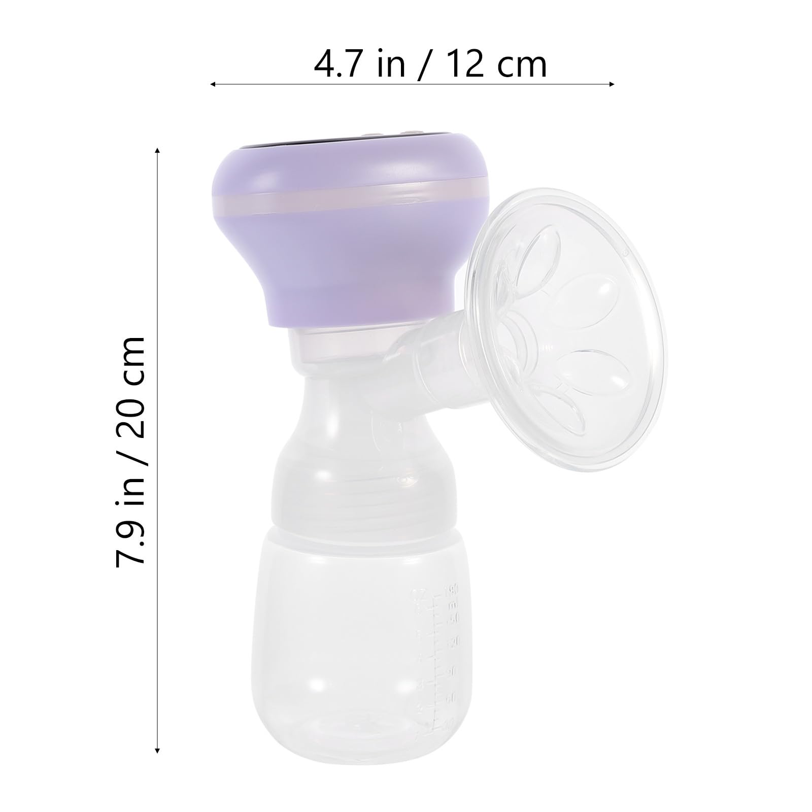 Abaodam Extractor de Leche Eléctrico Unilateral Silencioso, Bomba de Ordeño Eléctrica Ajustable 9 Niveles, Silicona Segura, Color Púrpura, Accesorio para Lactancia Materna en Casa