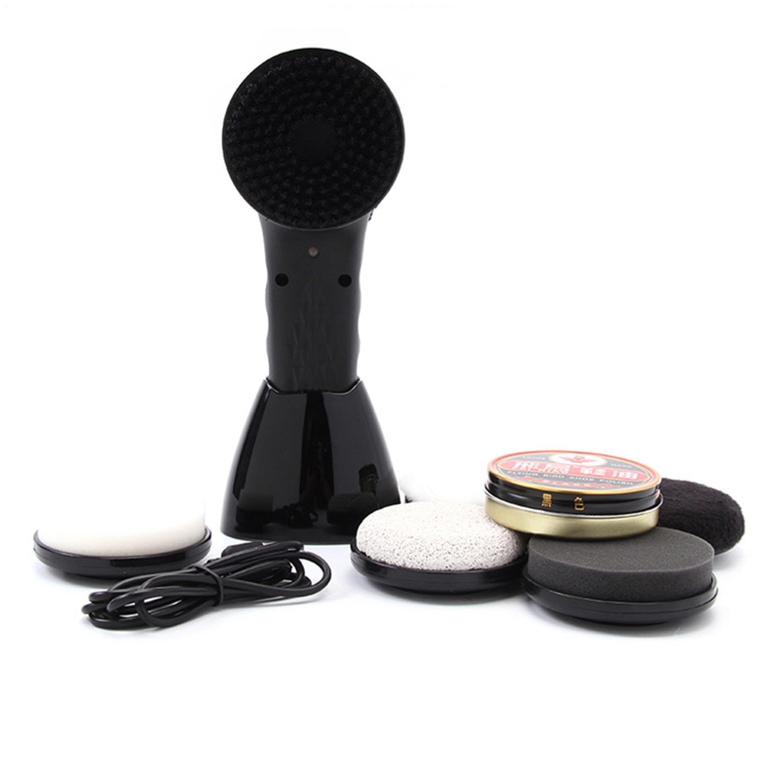 Kit lucidascarpe elettrico multifunzionale, con spazzole elettriche | automatiche a ricarica automatica, lucidatrice con interfaccia USB per borse in pelle, seggiolini auto, scarpe e altri