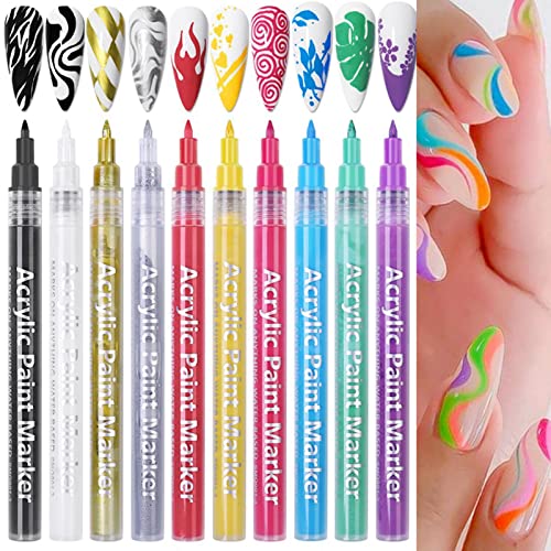 Umifica Penna per Pittura per Unghie | 10 Colori