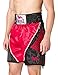 Londsdale – Uomo Boxe Abbigliamento PRO Large Logo Braid e Tassle Trunks, Unisex, Boxing Hose PRO Lüftungs, Rosso/Nero, XS