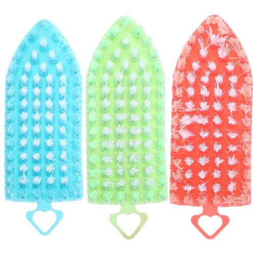 Genérico Cepillo de Limpieza de Uñas 3 Piezas Multiusos, Cerdas Densas y Suaves, Colores Azul Verde y Rosa, Kit para Manicura y Limpieza de Polvo, Adecuado para Uñas y Zapatos, Portátil