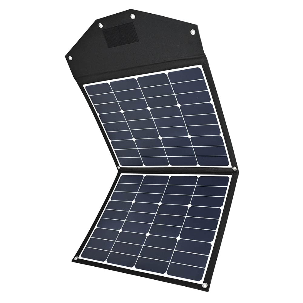 90W Faltbares Solarpanel, 56x44x1,5cm, Grau, mit 3m Kabel und MC4 Stecker, Hohe Effizienz, für Balkonkraftwerk, Wohnmobil, Power Station, Camping und Garten