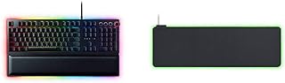 Razer Huntsman Elite, Gaming Keyboard, Multi Media Keys, Opto-Mechanical Switches & Goliathus Extended Chroma: Micro-Textured Cloth Surface - Optimized For All Sensitiviy Settings And Sensors