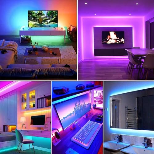 Image of ZSLAIFU 5V RGB USB LED Light Strip, 3.28FT COB LED Strip Lights, RGB 5V LED Lights, Small LED Strip Light, TV Lights for TV Under Cabinet Kitchen Living Room Shelving or Displays (RGB, 3.28ft)