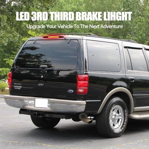 Image of Third 3rd Brake Light LED for 1997-2002 Ford Expedition, High Mount Rear Brake Lights Assembly for 97-02 Expedition, Waterproof Center Cab Lamp Stop Light (RED)