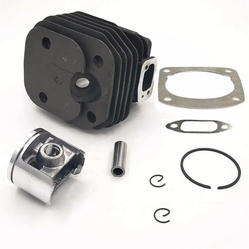 Kit de Cilindro y pistón Compatible con Accesorios y Herramientas de reparación de Motosierra de 48mm para cortacésped