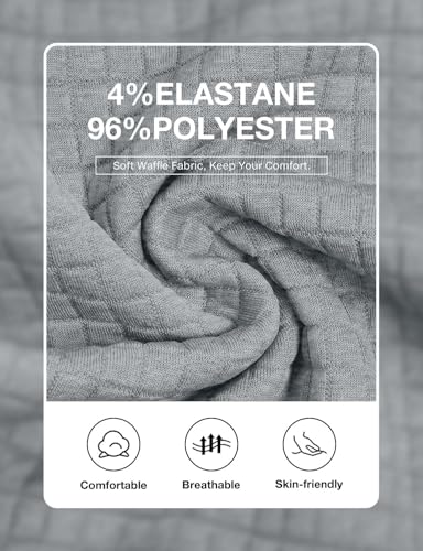 Mens Athletic Sweat Shorts Casual Stretch Waffle Workout Gym Shorts 7" Inseam Running Basketball Short 2 Pockets3