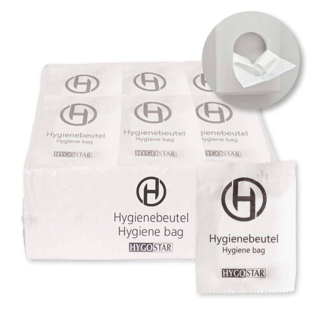1000 Stück Hygostar Hygienebeutel | LDPE, weiß, L: 26cm, B: 13,5cm, Verkaufs-Tray, Karton, Hygienebeutel, Hygienetüten, Damenhygiene