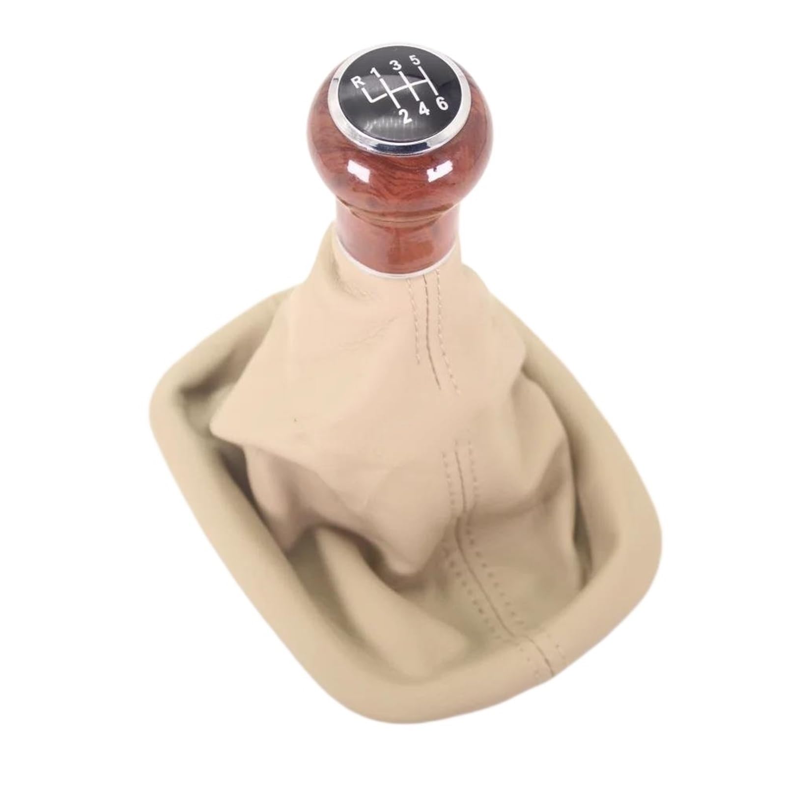 QMTVFSRH Car Gear Shift Knob for VW for Passat B5 1997 1998 1999 2000 2001 2002 2003 2004 2005 6 Speed Gear Stick Shift Knob with PU Leather Boot Car
