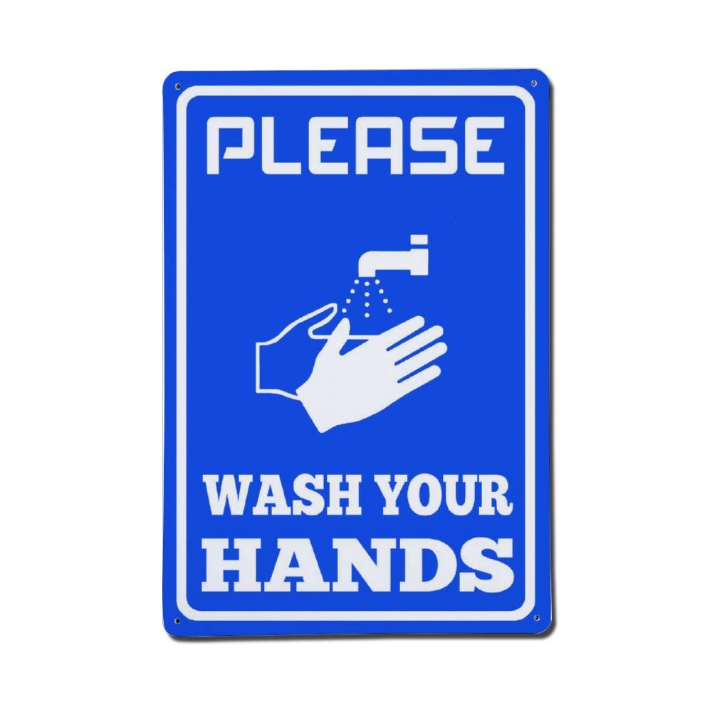 Jeartyca Keep Clean Be Careful Metal Sign Notice Sign Metal Decor Sign Metal Tin Signs Kitchen Washroom Safety Signs Wall Plaque 236 color146 8" x 12"