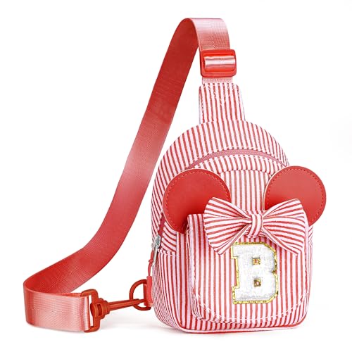 Image of Gifts for Kids, Girls Birthday Gift Trendy Stuff | Red Crossbody Fanny Packs for Girl Kids Cross Belt Sling Bag Kid Birthday Gifts for Sister Daughter Granddaughter Sister(Red B)